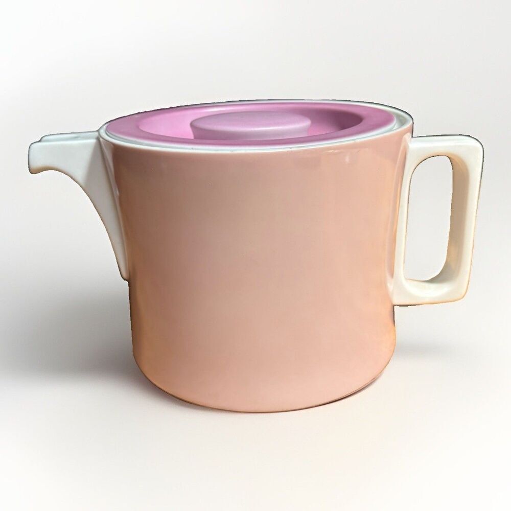 Vintage Block Chromatics Pink Porcelain Teapot w/Lid Arzberg Germany MCM